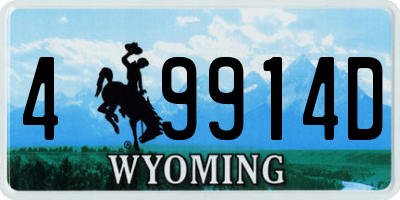 WY license plate 49914D