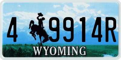 WY license plate 49914R
