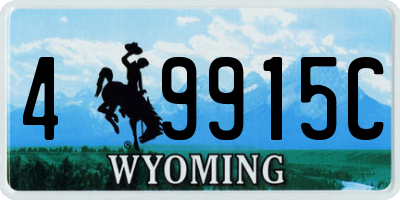 WY license plate 49915C