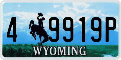 WY license plate 49919P