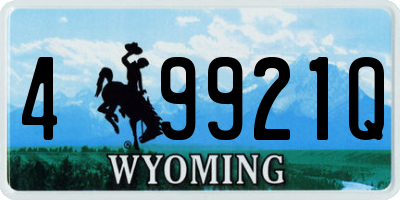 WY license plate 49921Q