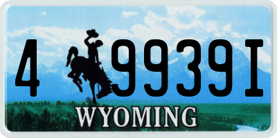 WY license plate 49939I