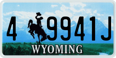 WY license plate 49941J