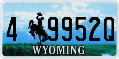 WY license plate 49952Q