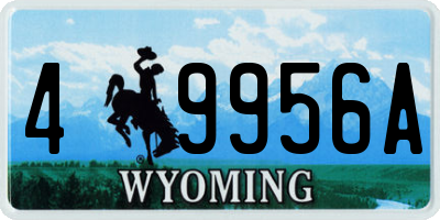 WY license plate 49956A