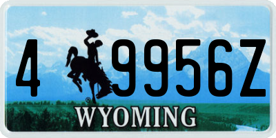 WY license plate 49956Z