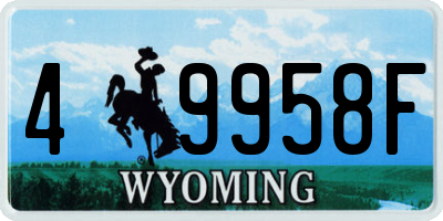 WY license plate 49958F