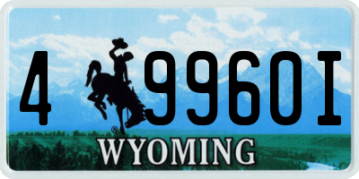 WY license plate 49960I