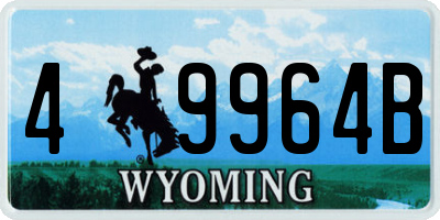 WY license plate 49964B
