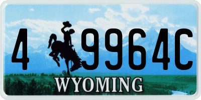 WY license plate 49964C