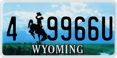 WY license plate 49966U