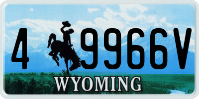 WY license plate 49966V