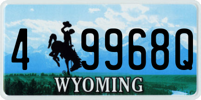 WY license plate 49968Q