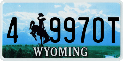 WY license plate 49970T
