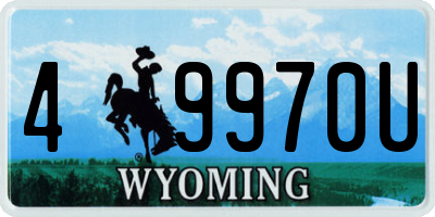 WY license plate 49970U