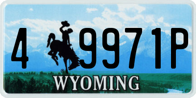 WY license plate 49971P