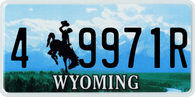 WY license plate 49971R
