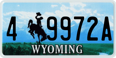 WY license plate 49972A