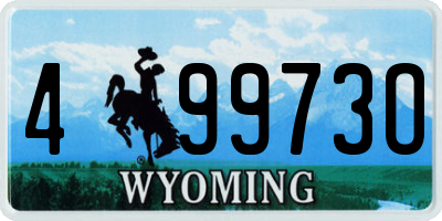 WY license plate 49973O