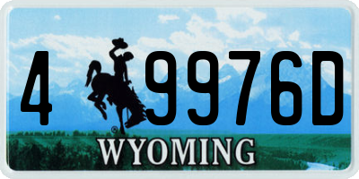 WY license plate 49976D