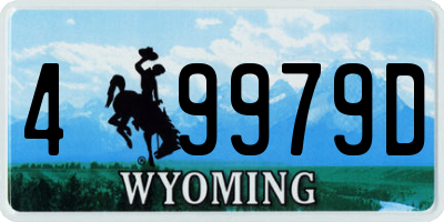 WY license plate 49979D