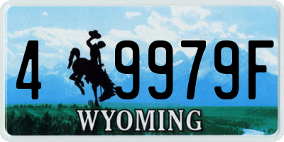 WY license plate 49979F
