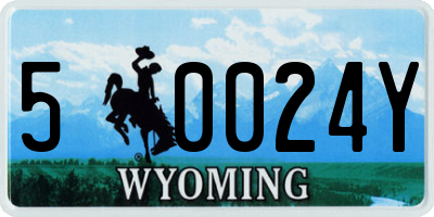 WY license plate 50024Y