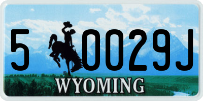 WY license plate 50029J