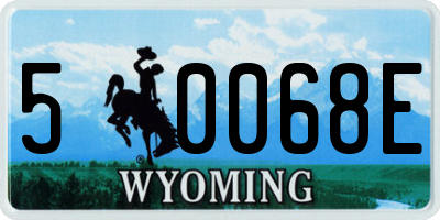 WY license plate 50068E