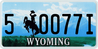 WY license plate 50077I