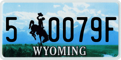 WY license plate 50079F