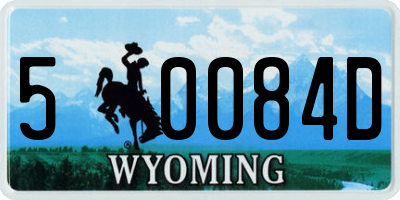 WY license plate 50084D