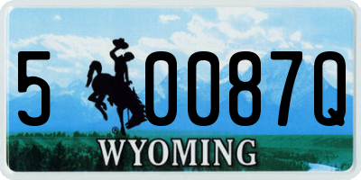 WY license plate 50087Q