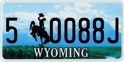 WY license plate 50088J