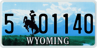 WY license plate 50114O