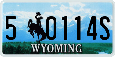 WY license plate 50114S