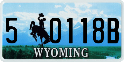 WY license plate 50118B