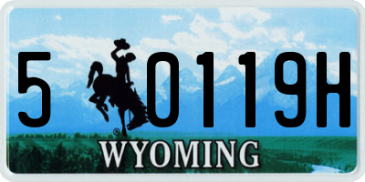 WY license plate 50119H