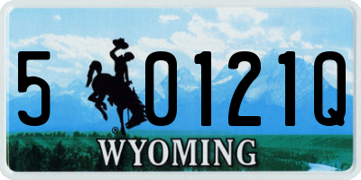 WY license plate 50121Q