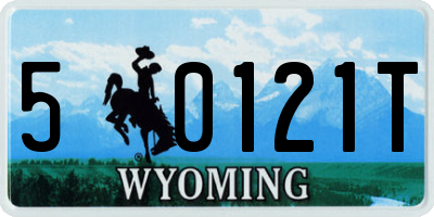 WY license plate 50121T