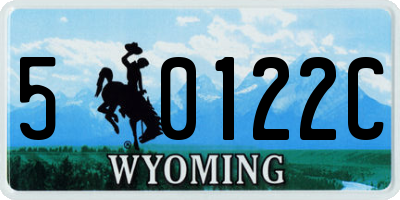 WY license plate 50122C