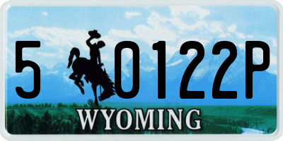 WY license plate 50122P