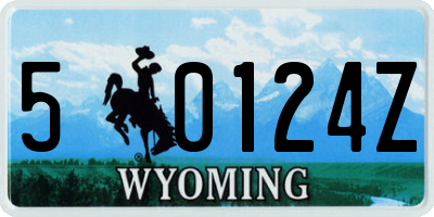 WY license plate 50124Z