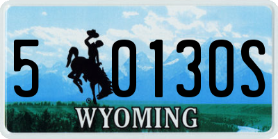 WY license plate 50130S