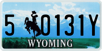 WY license plate 50131Y