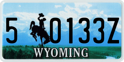 WY license plate 50133Z