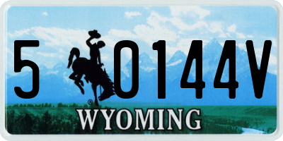 WY license plate 50144V