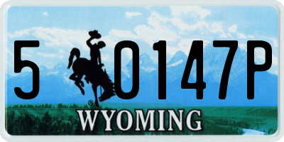 WY license plate 50147P