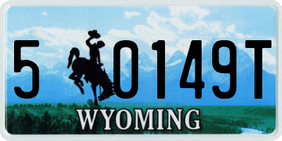 WY license plate 50149T