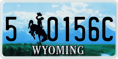 WY license plate 50156C